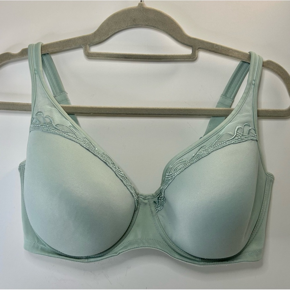 SOMA Beautifully Cool Full Coverage Mint Green Bra Mesh Detail Size 38DDD